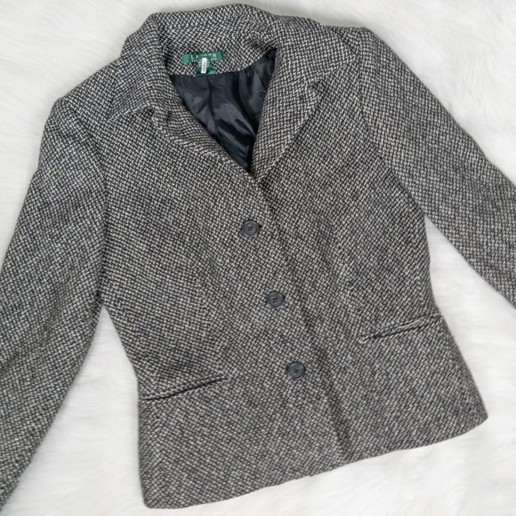 Lauren Ralph Lauren Jackets & Blazers - Lauren Ralph Lauren Grey Wool Blazer